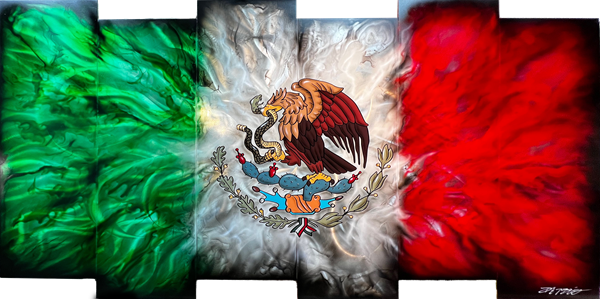 Chris DeRubeisArt titleMexican Flag 38x72