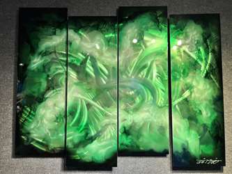 Chris DeRubeisArt title4 Panel Sleek 38x48