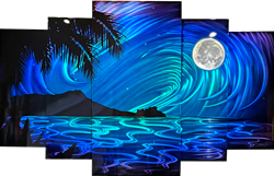 Chris DeRubeisArt titleUltra Epic Night in Waikiki 5 Panel 44x72