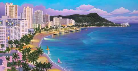 Waikiki Rendezvous II 24X46 