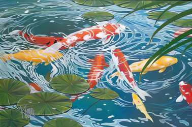 Lucky Koi 20X30 