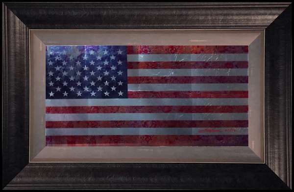 Patrick GuytonArt titleStars And Stripes 10x20 16x26F Flat black frame or 19x29F